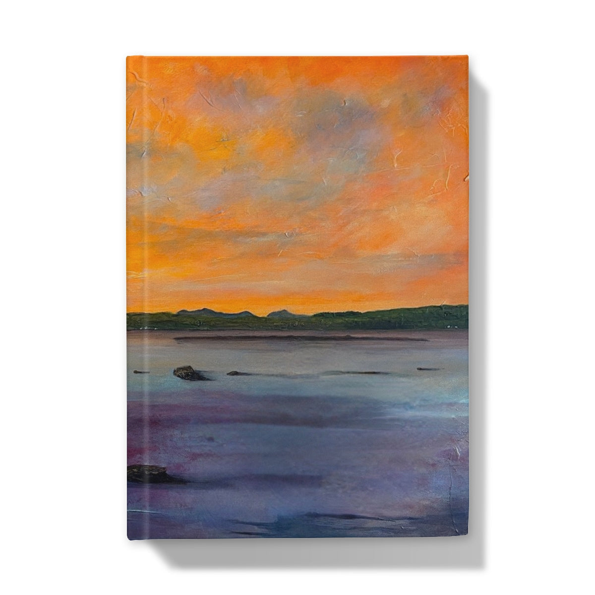 Canvas print of sunset over water in Looking From Largs journal