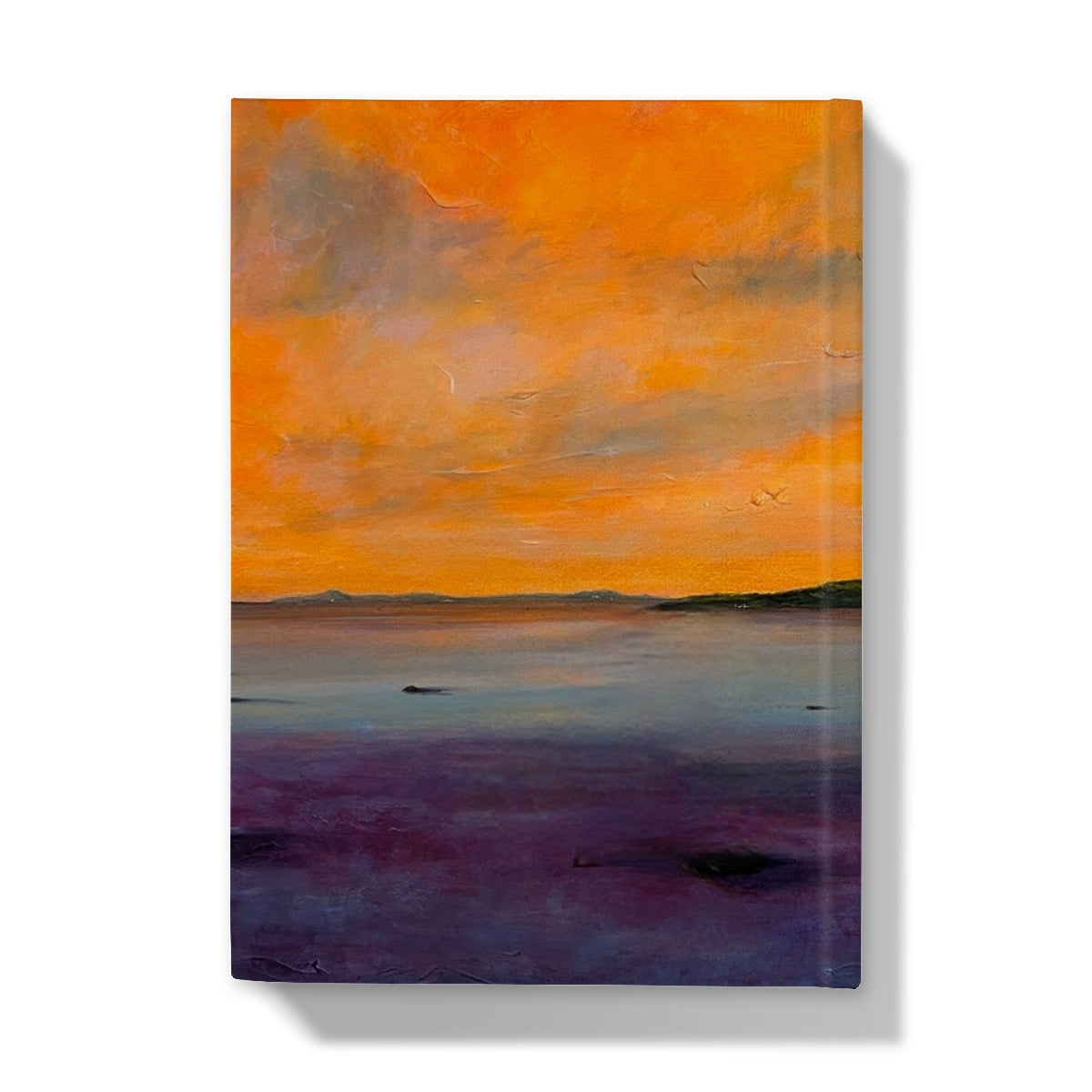 Orange purple abstract landscape on Largs journal cover
