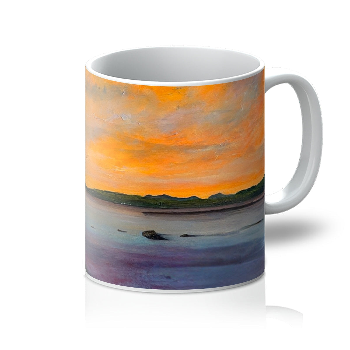 Ceramic Looking From Largs Mug with Sunset Landscape Design