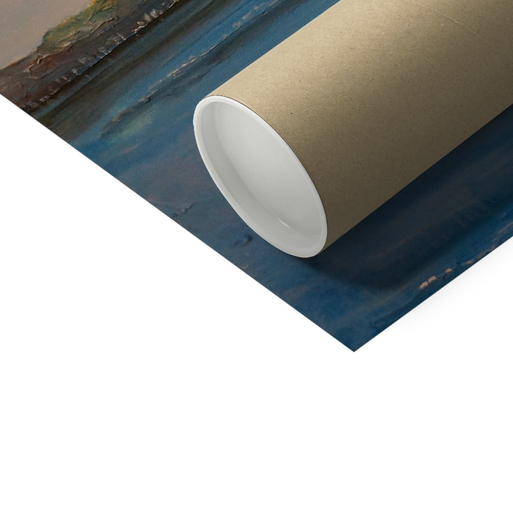 Kraft paper tube with white end cap for Skelmorlie Artist Proof print