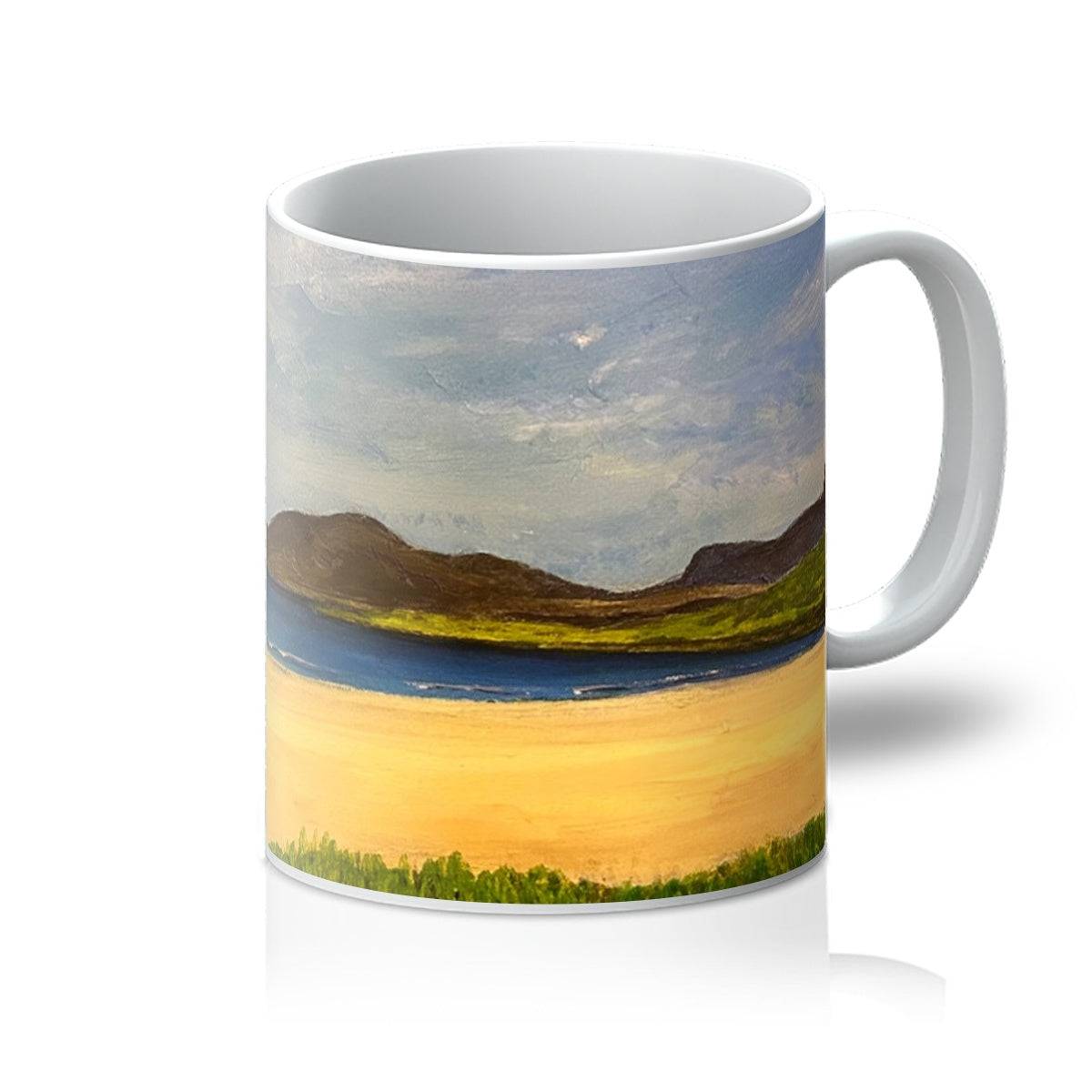Luskentyre Beach Harris Art Gifts Mug-Mugs-Hebridean Islands Art Gallery-11oz-White-Paintings, Prints, Homeware, Art Gifts From Scotland By Scottish Artist Kevin Hunter