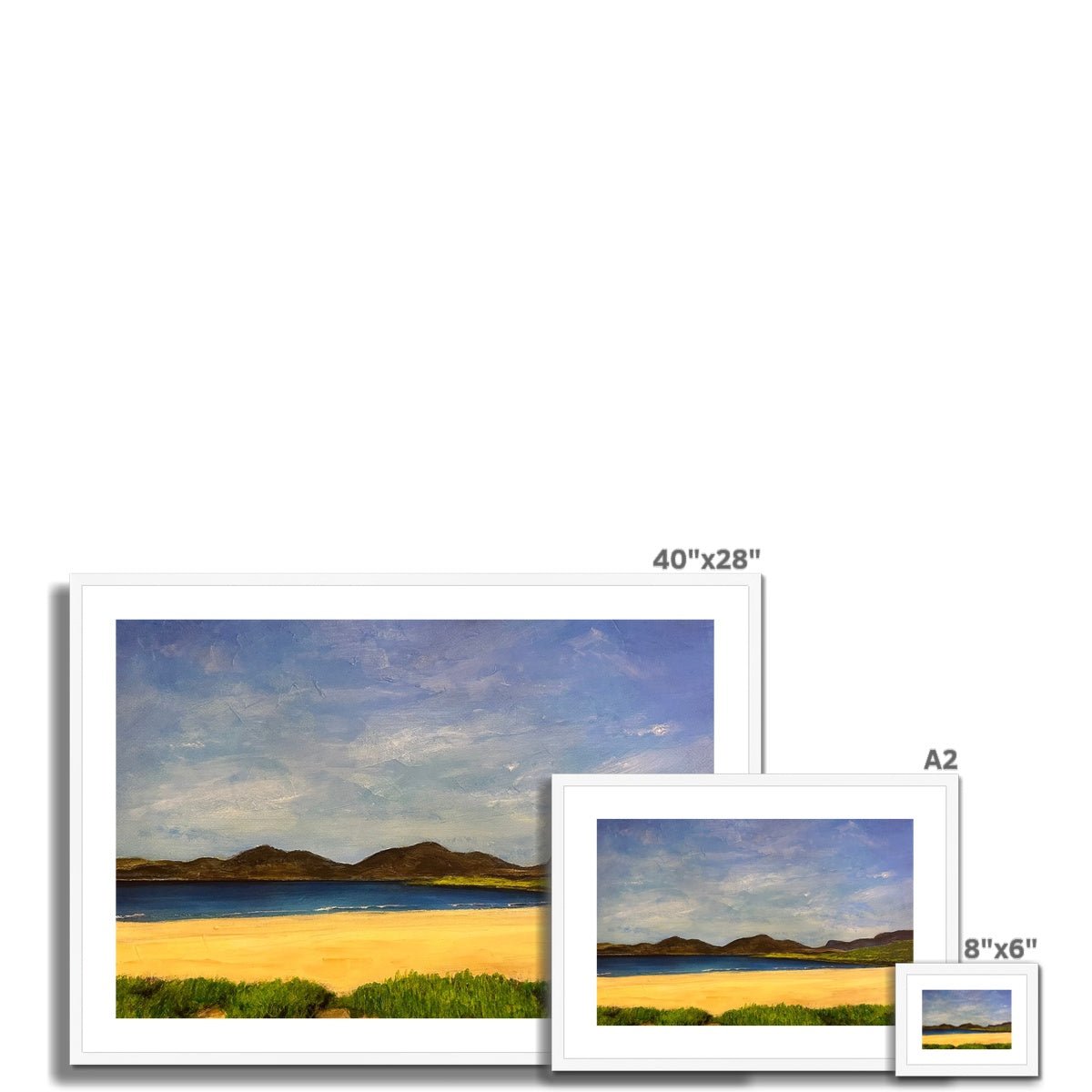 Luskentyre Beach Harris Painting | Framed & Mounted Prints From Scotland