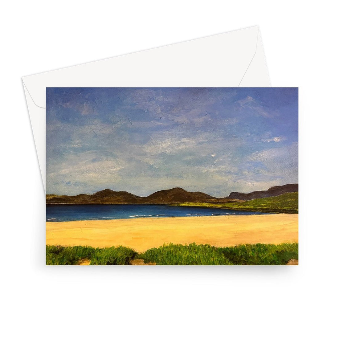 Luskentyre Beach Harris Scottish Art Gifts Greeting Card