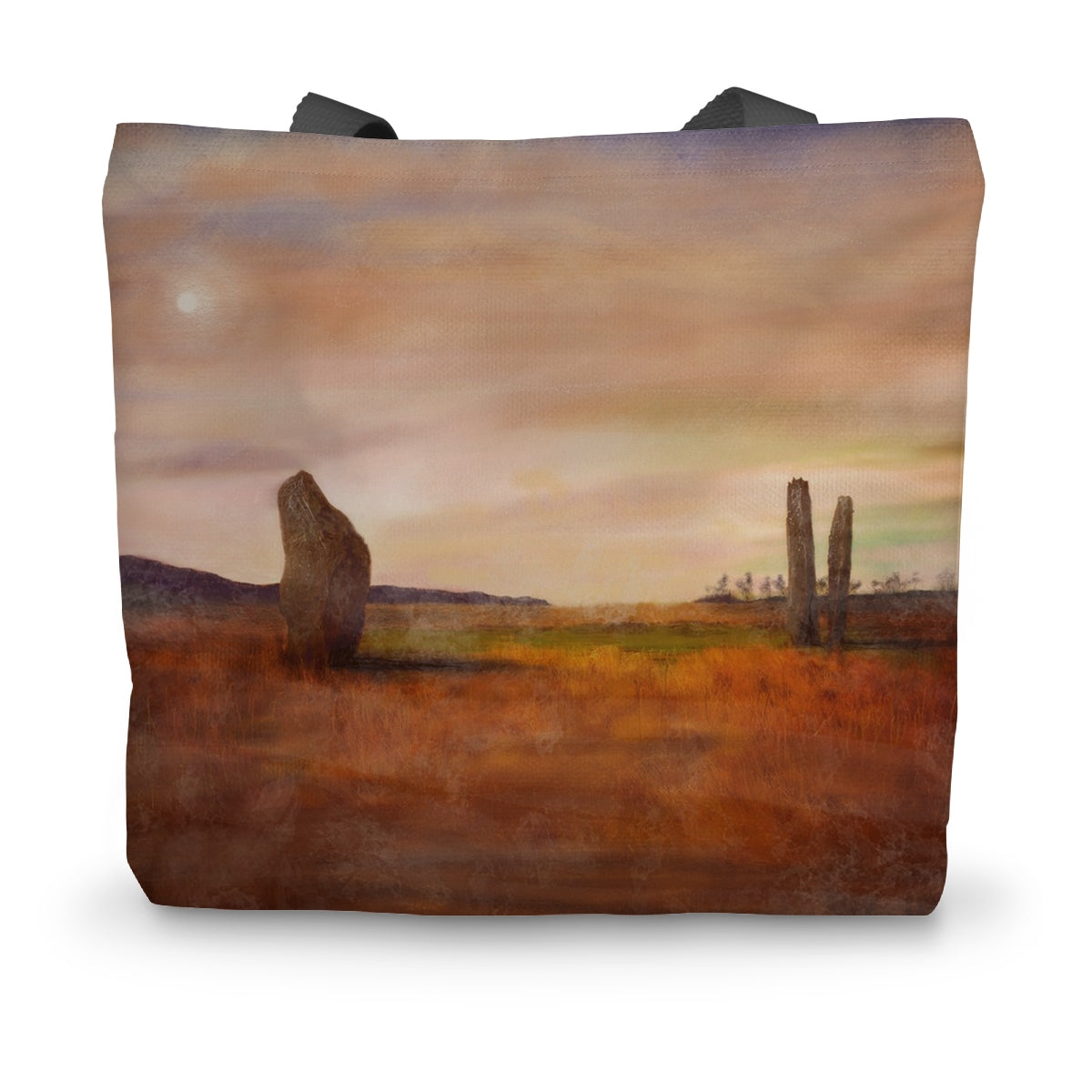 Machrie Moor Arran Art Gifts Canvas Tote Bag-Bags-Arran Art Gallery-14"x18.5"-Paintings, Prints, Homeware, Art Gifts From Scotland By Scottish Artist Kevin Hunter