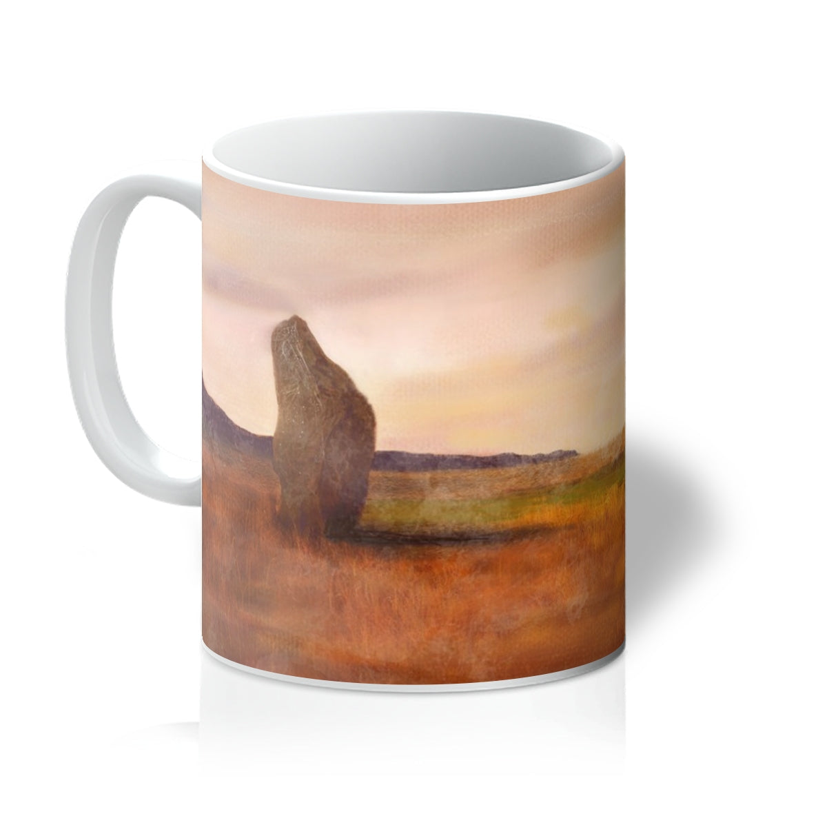 Machrie Moor Arran Art Gifts Mug-Mugs-Arran Art Gallery-11oz-White-Paintings, Prints, Homeware, Art Gifts From Scotland By Scottish Artist Kevin Hunter