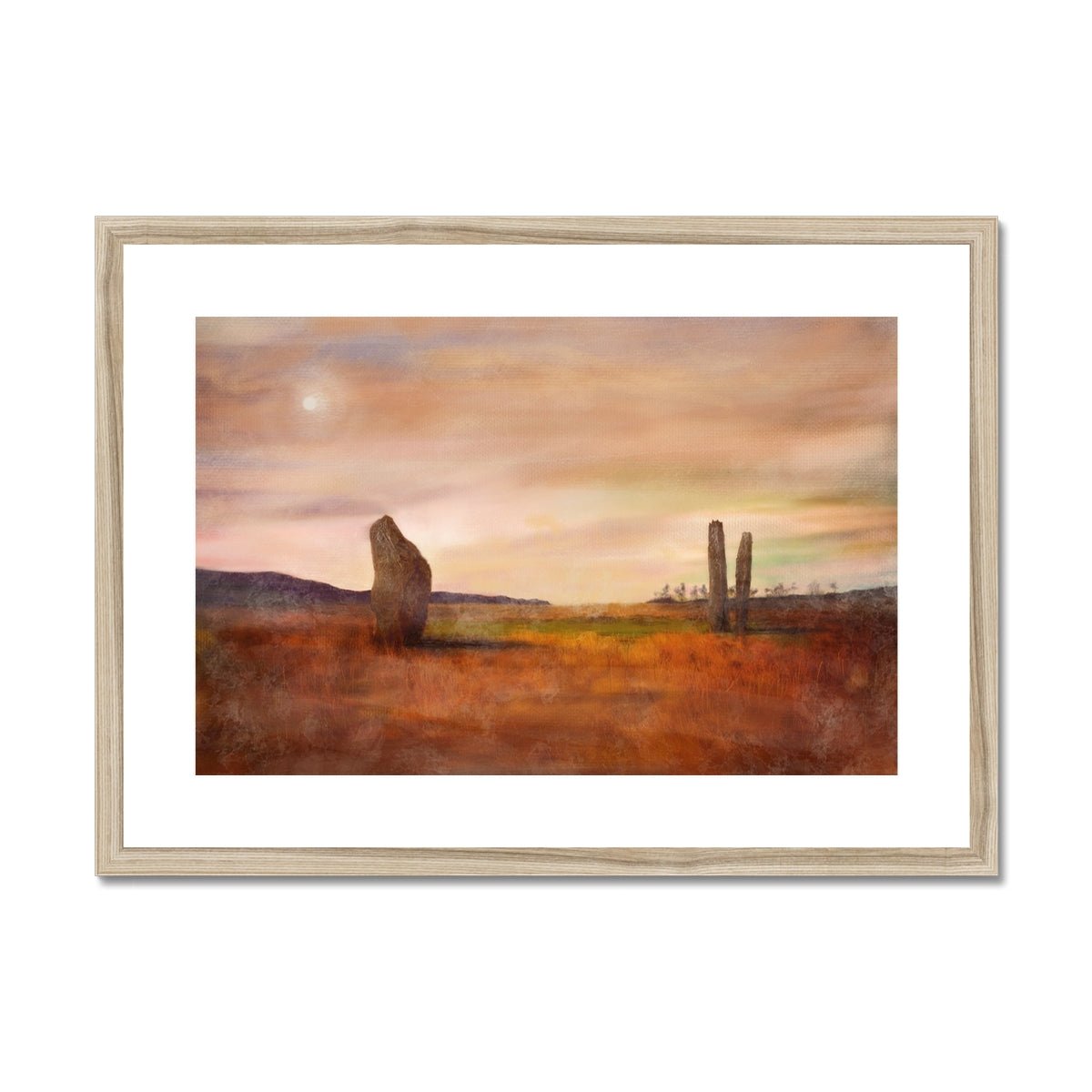 Machrie Moor Moonlight Painting | Framed &amp; Mounted Prints From Scotland