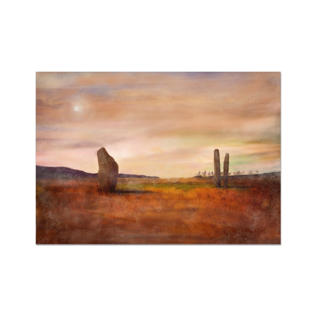 Machrie Moor Moonlight Painting Scotland | Signed Scottish Fine Art Prints