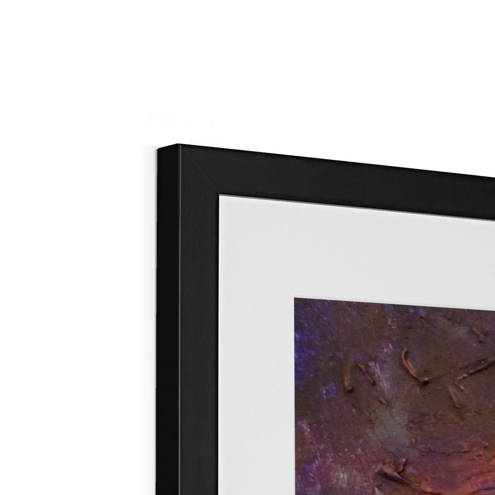 Maid of the Loch Moonlight abstract art print in black frame