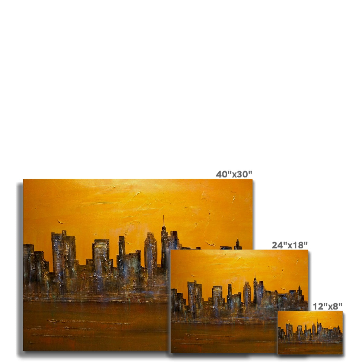 Manhattan Heat Painting | Canvas From Scotland-Contemporary Stretched Canvas Prints-World Art Gallery-Paintings, Prints, Homeware, Art Gifts From Scotland By Scottish Artist Kevin Hunter