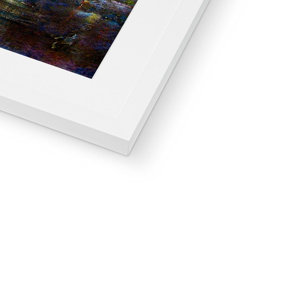 White matte frame with colorful abstract Manhattan Nights art print