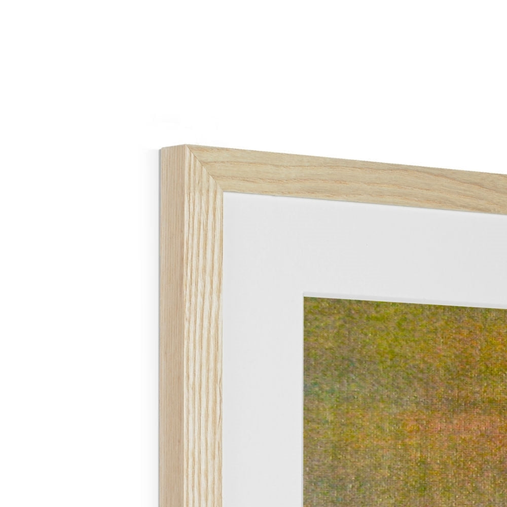 Light oak frame with white mat and Manhattan Nights abstract art print