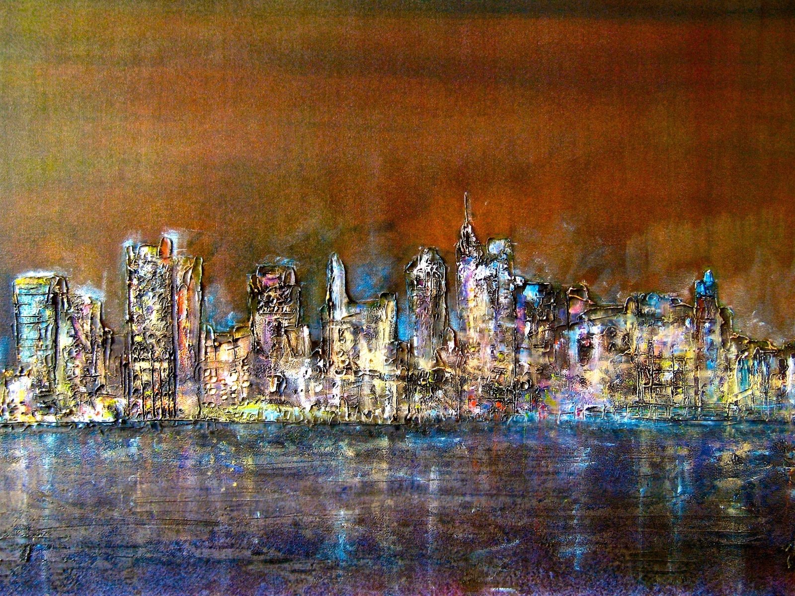 Manhattan Nights | Cistyscape Painting Art Prints | Artist Hunter