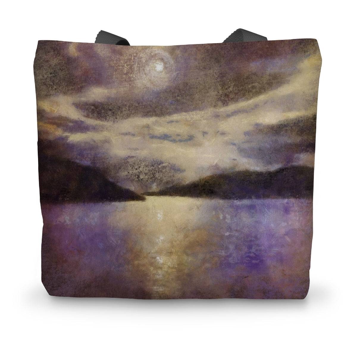 Moonlight Meets Lewis & Harris Art Gifts Canvas Tote Bag-Bags-Hebridean Islands Art Gallery-14"x18.5"-Paintings, Prints, Homeware, Art Gifts From Scotland By Scottish Artist Kevin Hunter