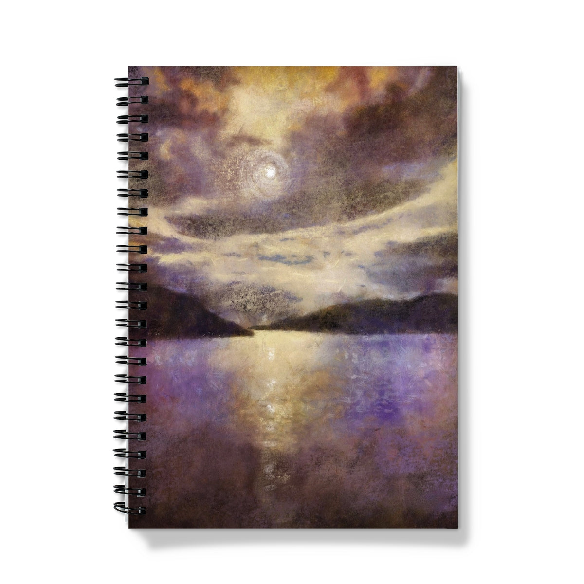 Moonlight Meets Lewis & Harris Art Gifts Notebook-Journals & Notebooks-Hebridean Islands Art Gallery-A5-Lined-Paintings, Prints, Homeware, Art Gifts From Scotland By Scottish Artist Kevin Hunter