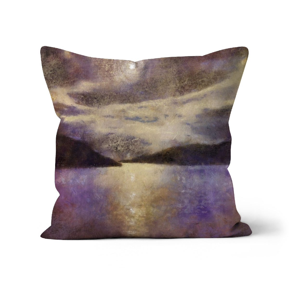 Moonlight Meets Lewis & Harris purple gold abstract textured pillow cover