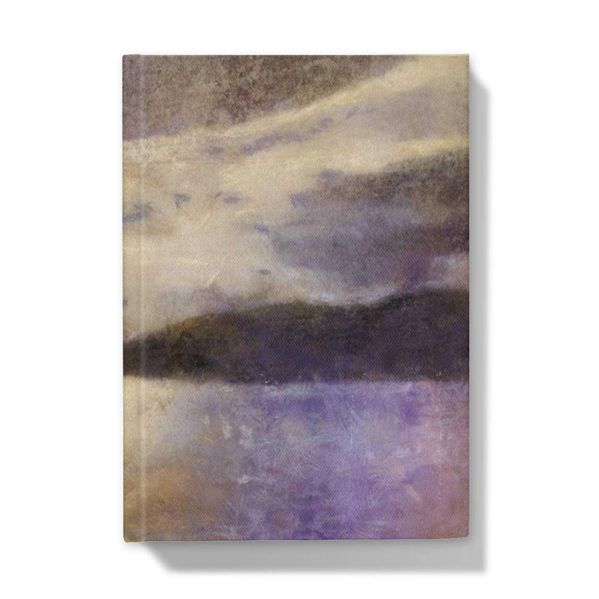 Lavender beige abstract landscape canvas print in Moonlight Meets Lewis & Harris journal