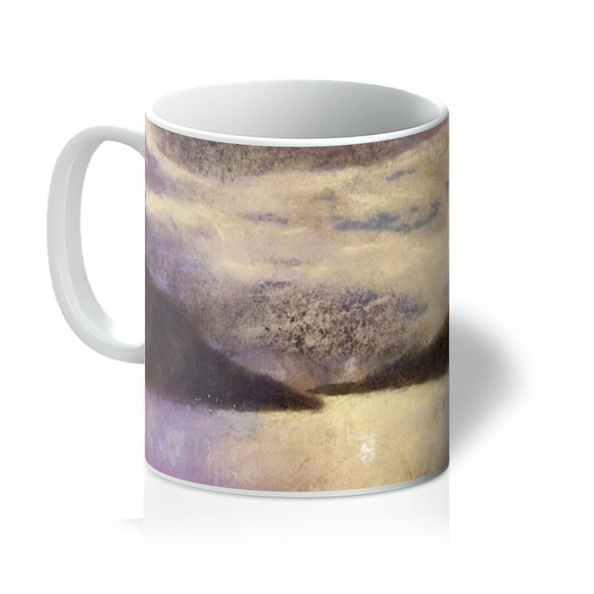 Moonlight Meets Lewis & Harris mug with purple beige landscape design