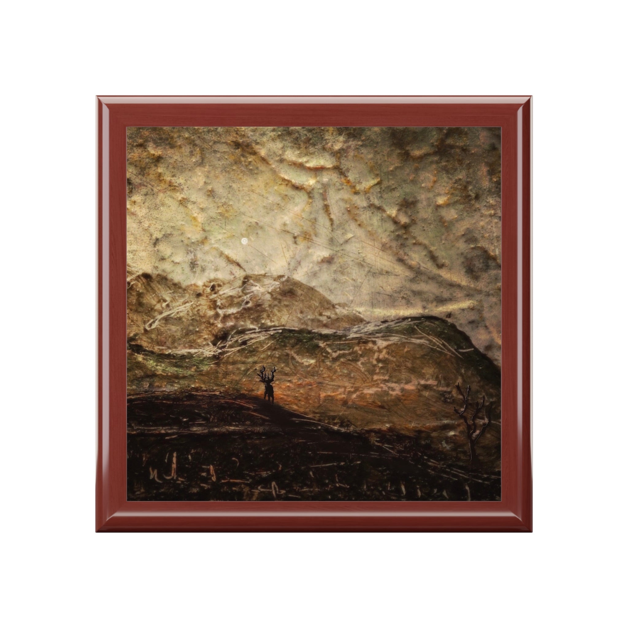 A Moonlit Mountain Stag | Jewellery Box | Scotland - Glencoe Art Gallery - Free Shipping Worldwide