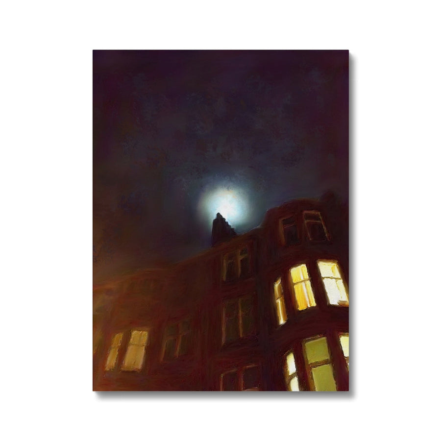 A Moonlit Tenement Canvas Prints