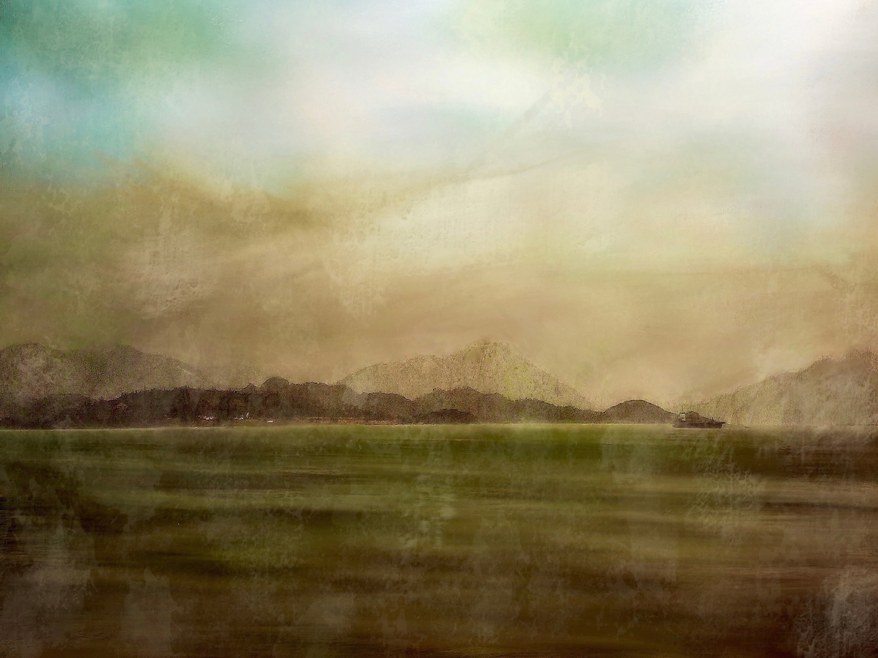 Impressionistic landscape painting from Mull Mist Original Painting collection