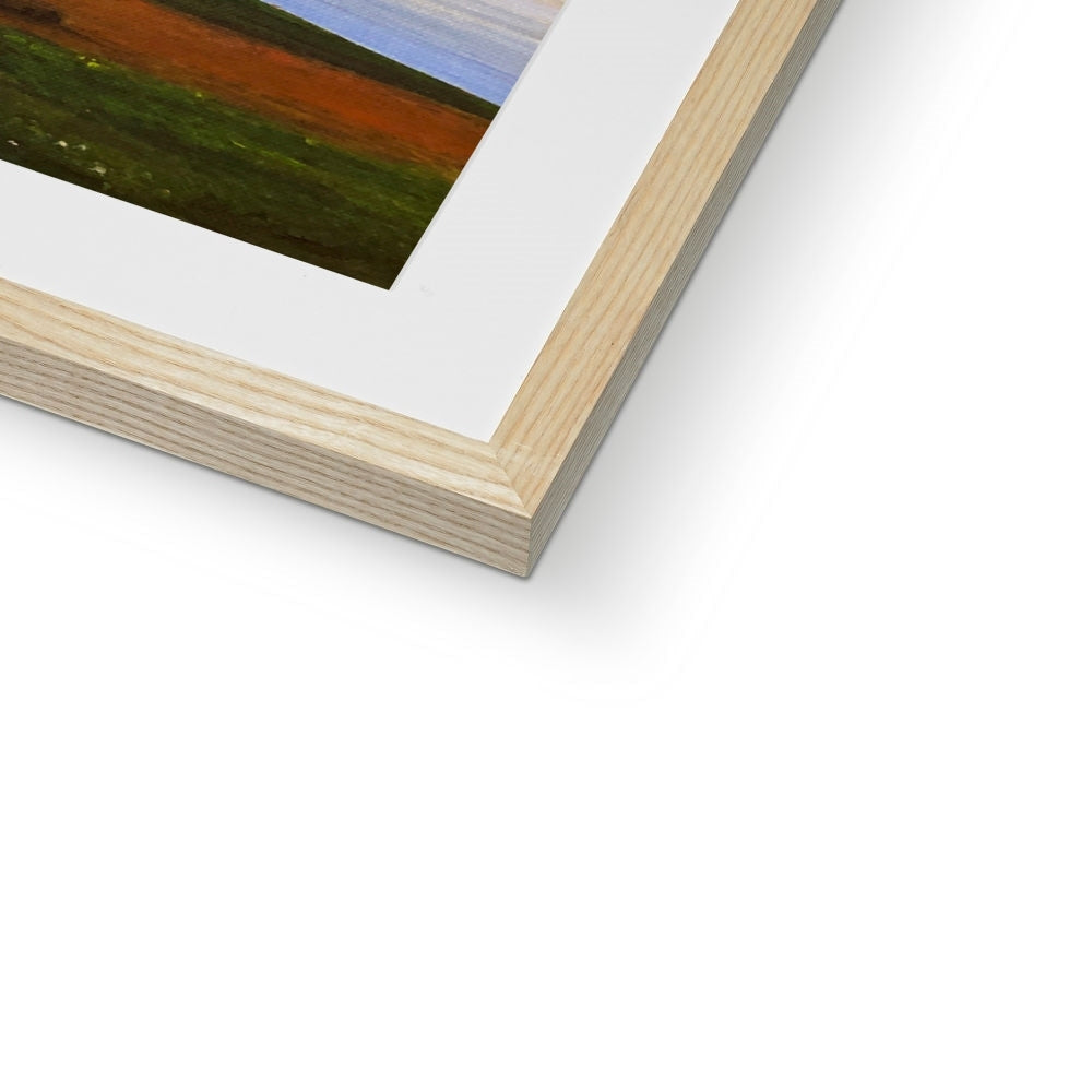 Neist Point Cliffs art print in wooden frame with white mat