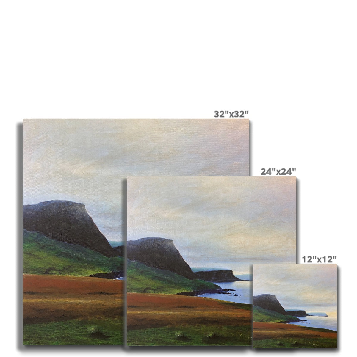 Neist Point Cliffs 32x32 inch coastal canvas print