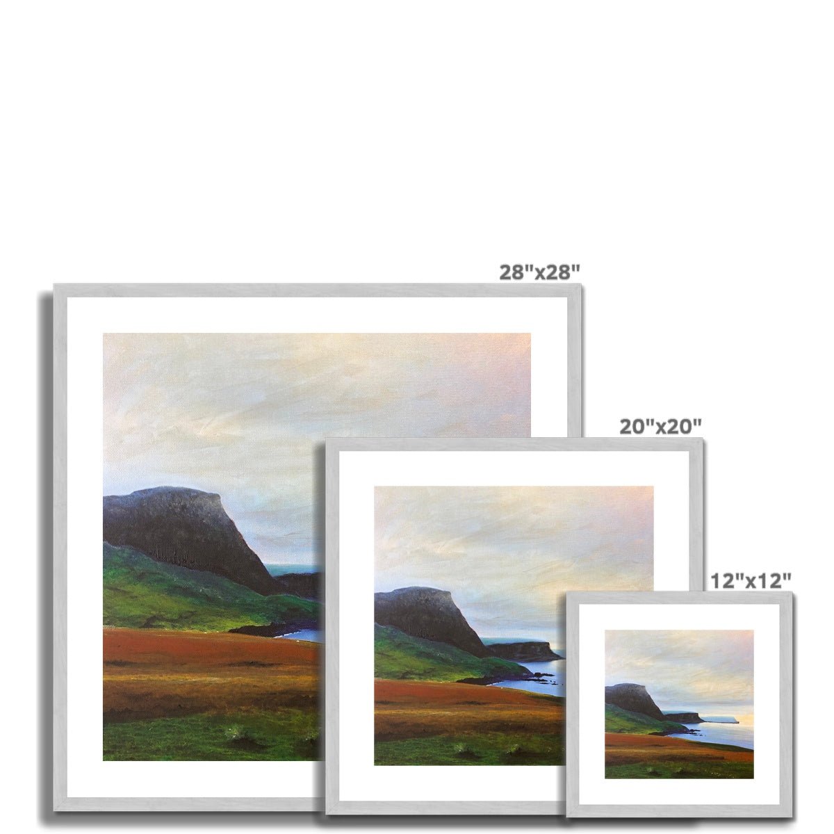 Neist Point Cliffs Skye Painting | Antique Framed & Mounted Prints From Scotland-Antique Framed & Mounted Prints-Skye Art Gallery-Paintings, Prints, Homeware, Art Gifts From Scotland By Scottish Artist Kevin Hunter