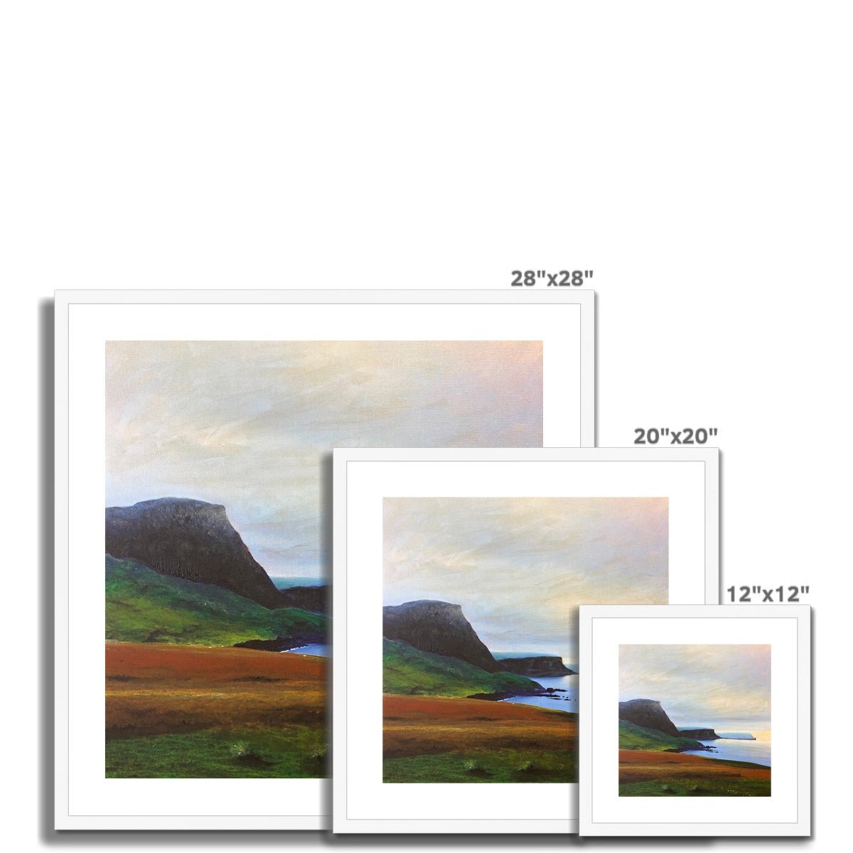 Neist Point Cliffs Skye Painting | Framed & Mounted Prints From Scotland-Framed & Mounted Prints-Skye Art Gallery-Paintings, Prints, Homeware, Art Gifts From Scotland By Scottish Artist Kevin Hunter