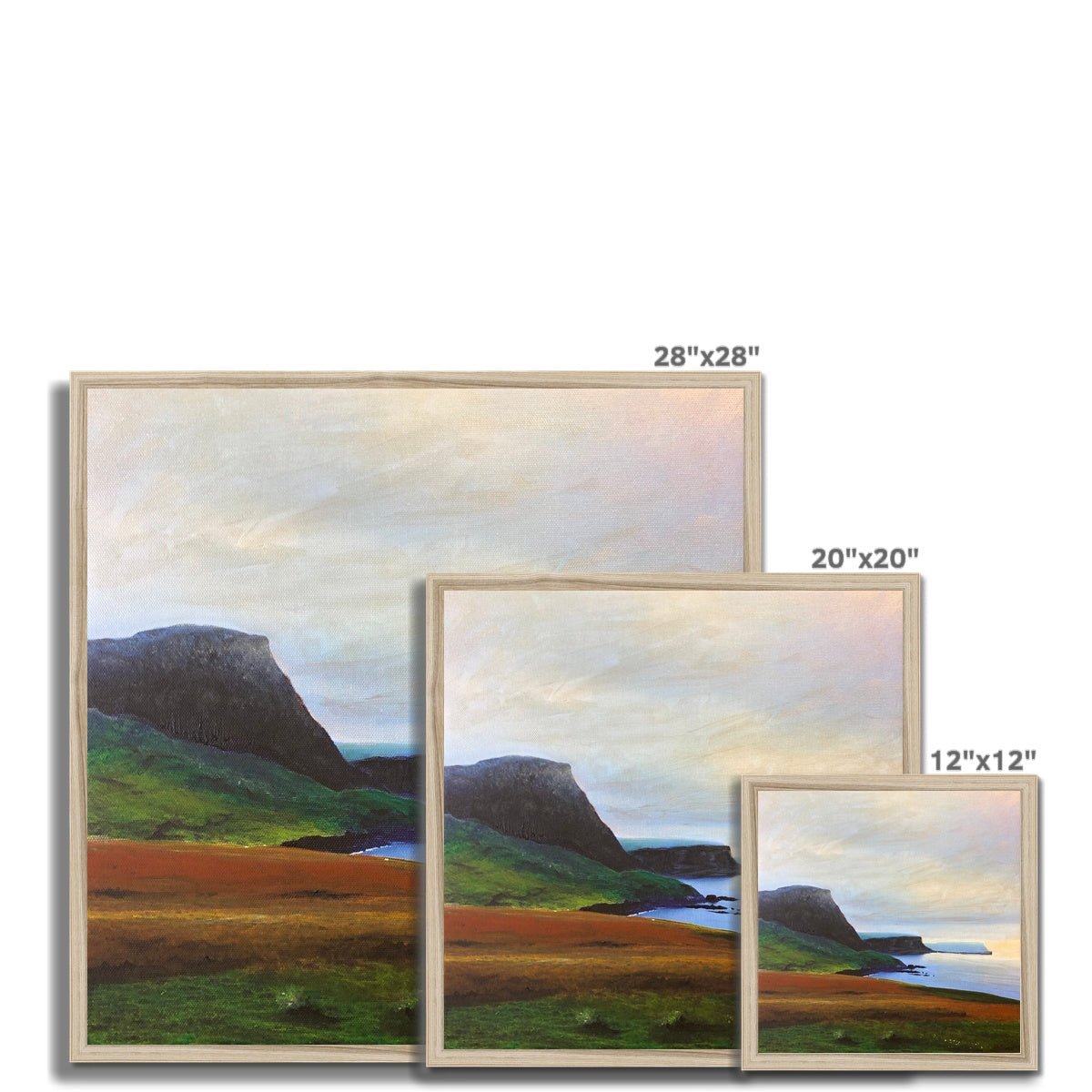 Neist Point Cliffs Skye Painting | Framed Prints From Scotland-Framed Prints-Skye Art Gallery-Paintings, Prints, Homeware, Art Gifts From Scotland By Scottish Artist Kevin Hunter