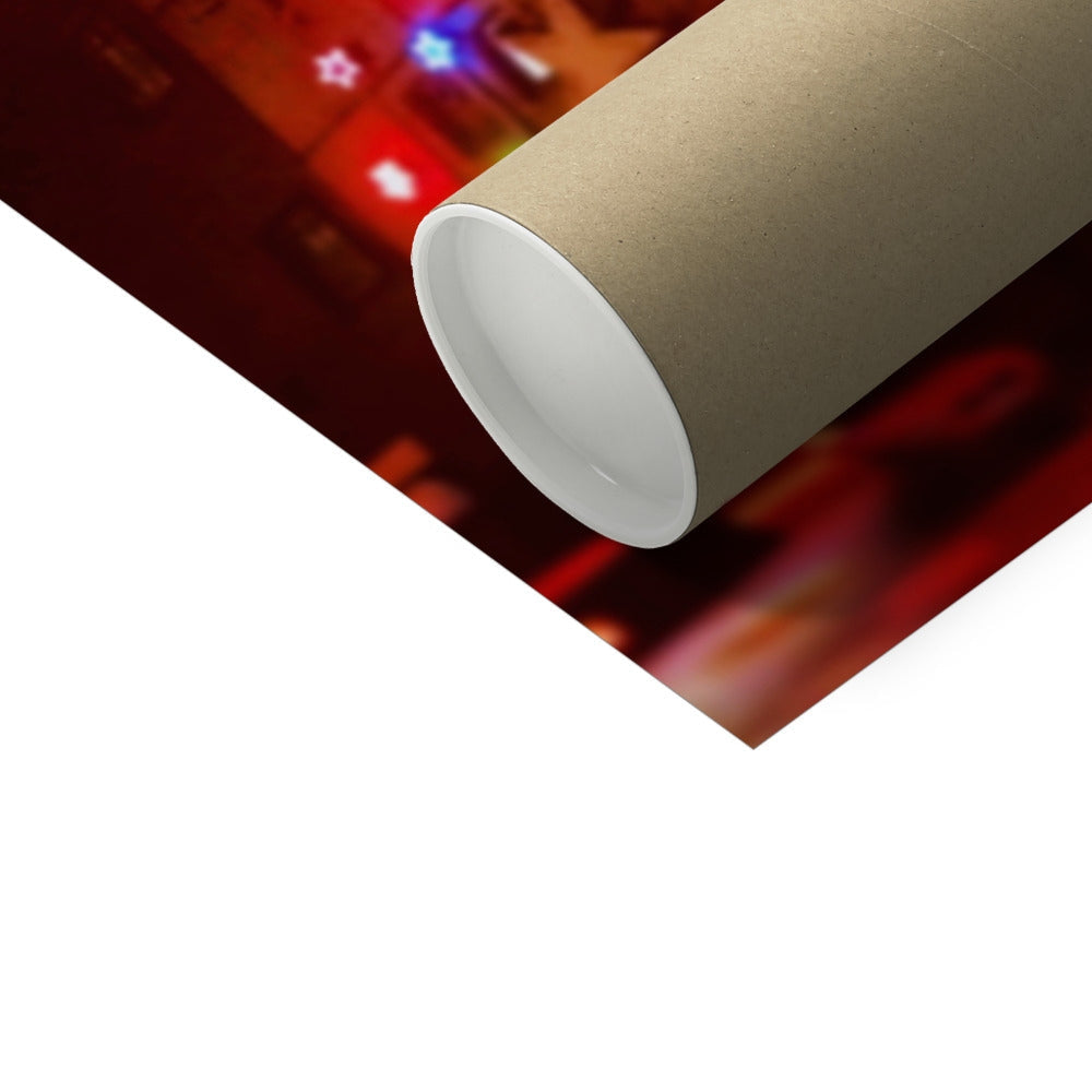 Neon Glasgow Barrowlands Hahnemuhle German Etching print in beige cardboard tube