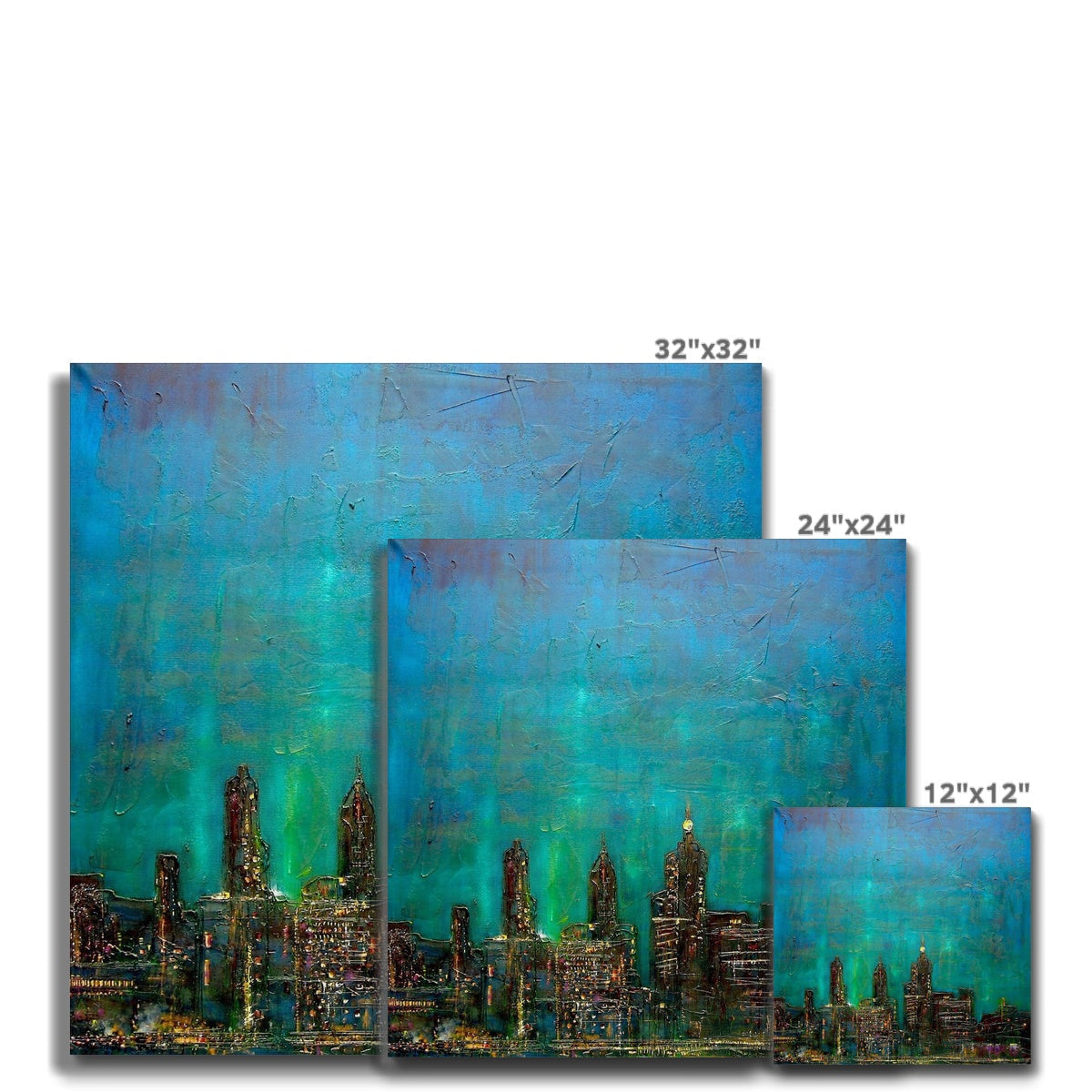 32x32 inch New York Nights puzzle of vibrant cityscape