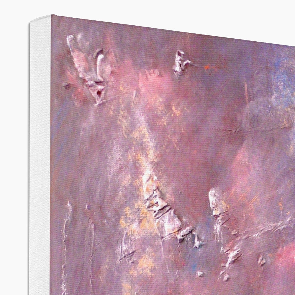 Lavender textured abstract canvas wall art New York Snow print