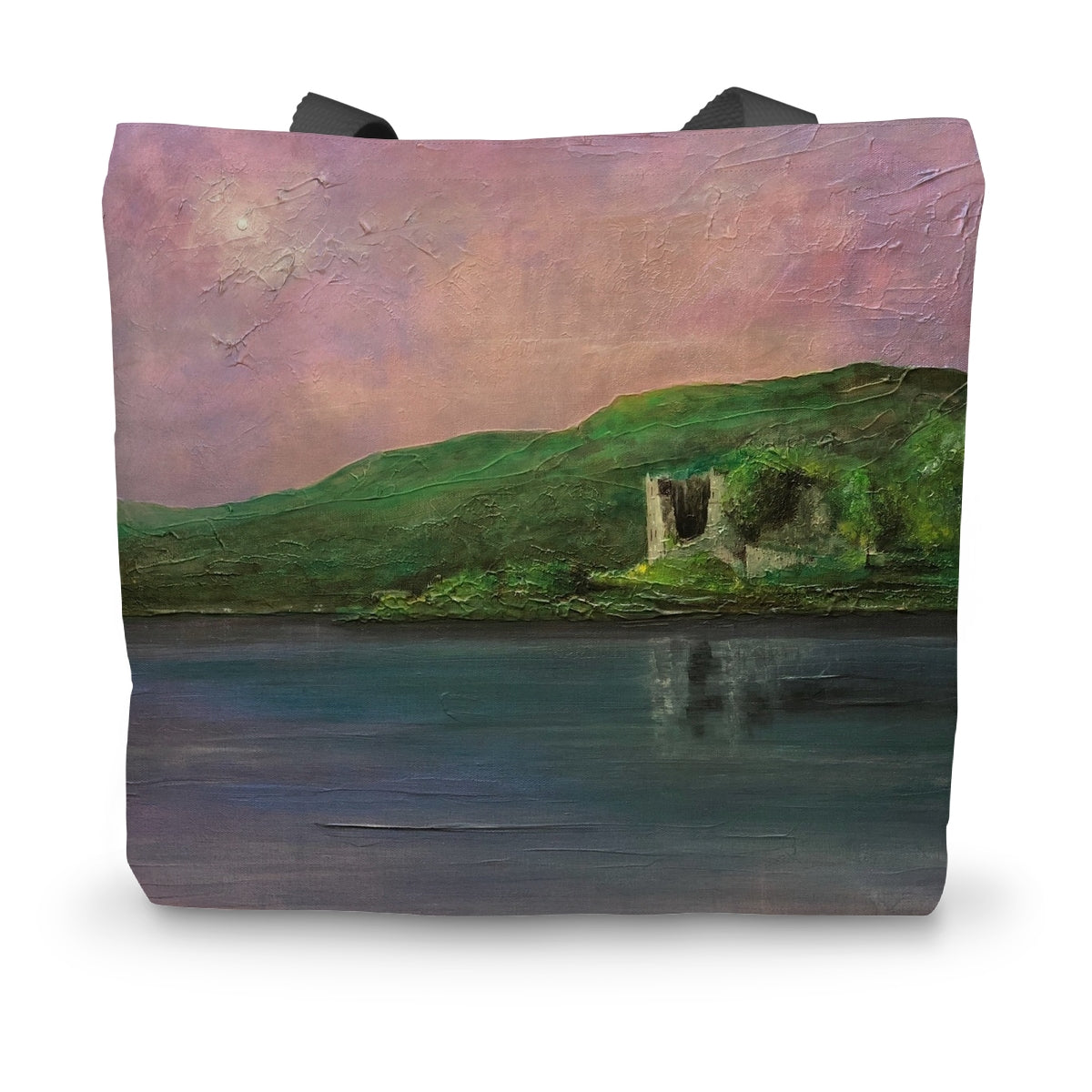 Old Castle Lachlan Art Gifts Canvas Tote Bag-Bags-Historic & Iconic Scotland Art Gallery-14"x18.5"-Paintings, Prints, Homeware, Art Gifts From Scotland By Scottish Artist Kevin Hunter