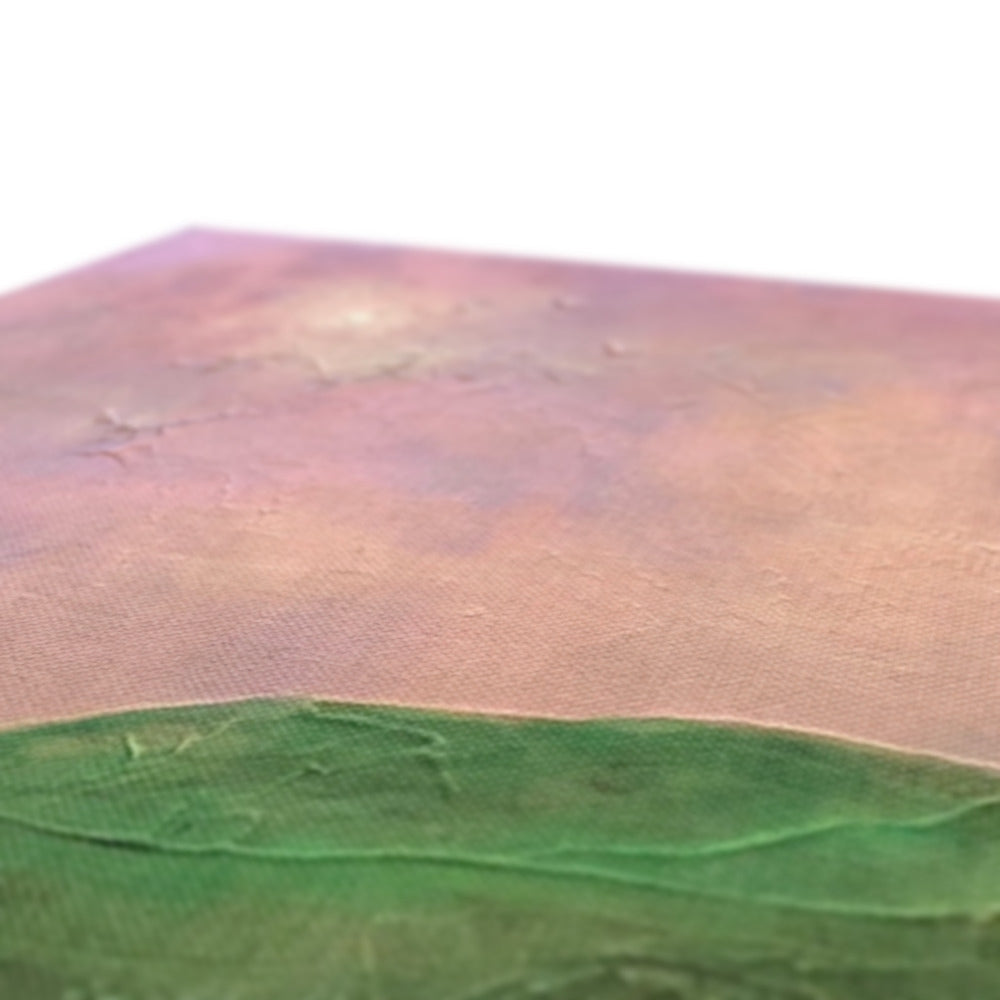 Textured pastel landscape painting on Old Castle Lachlan Canvas showcasing serene scenery