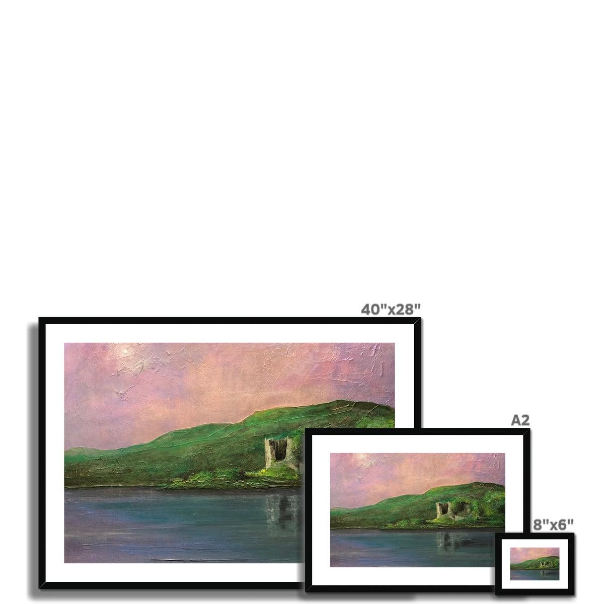 Old Castle Lachlan Painting | Framed &amp; Mounted Prints From Scotland