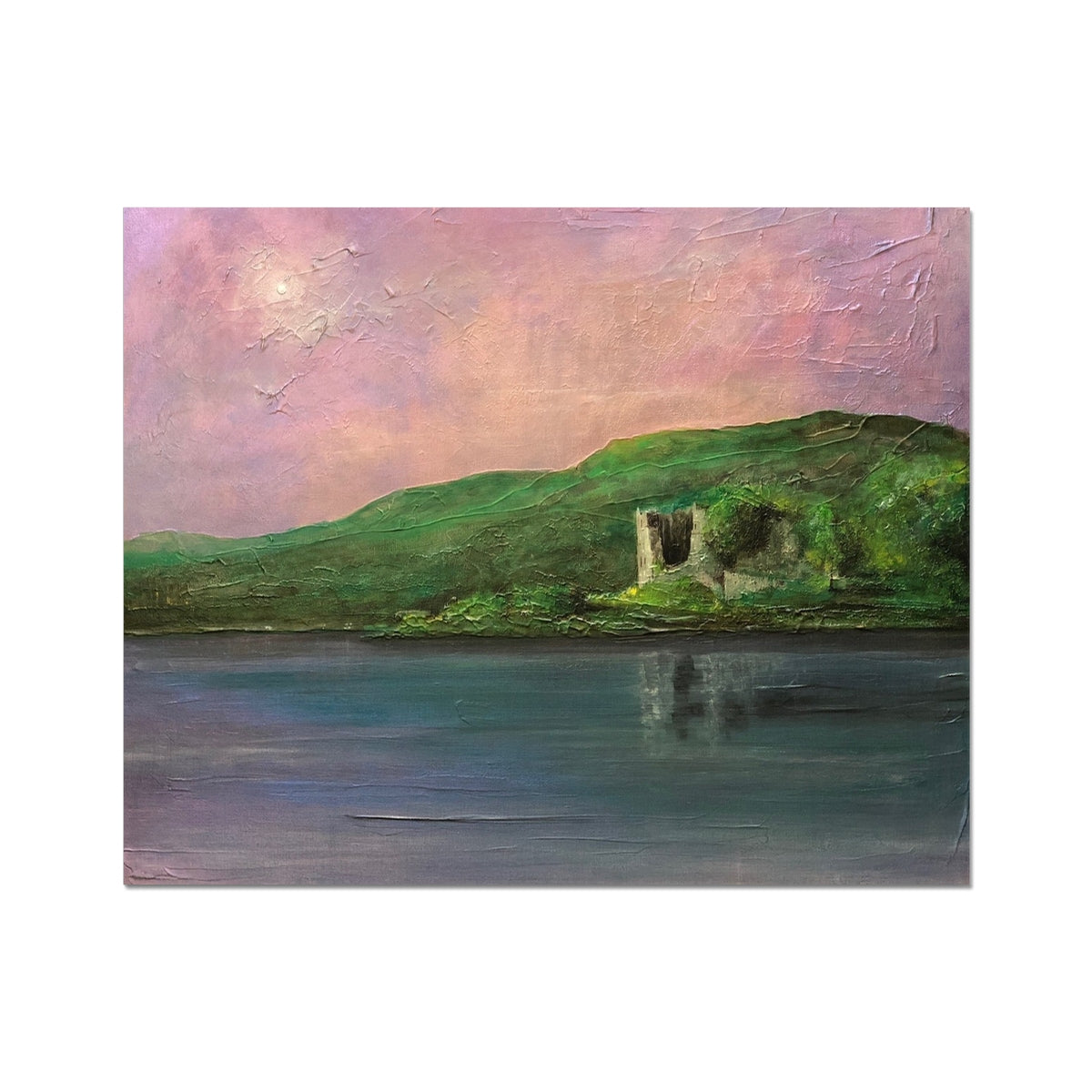 Old Castle Lachlan Painting | Artist Proof Collector Prints From Scotland-Artist Proof Collector Prints-Historic & Iconic Scotland Art Gallery-20"x16"-Paintings, Prints, Homeware, Art Gifts From Scotland By Scottish Artist Kevin Hunter