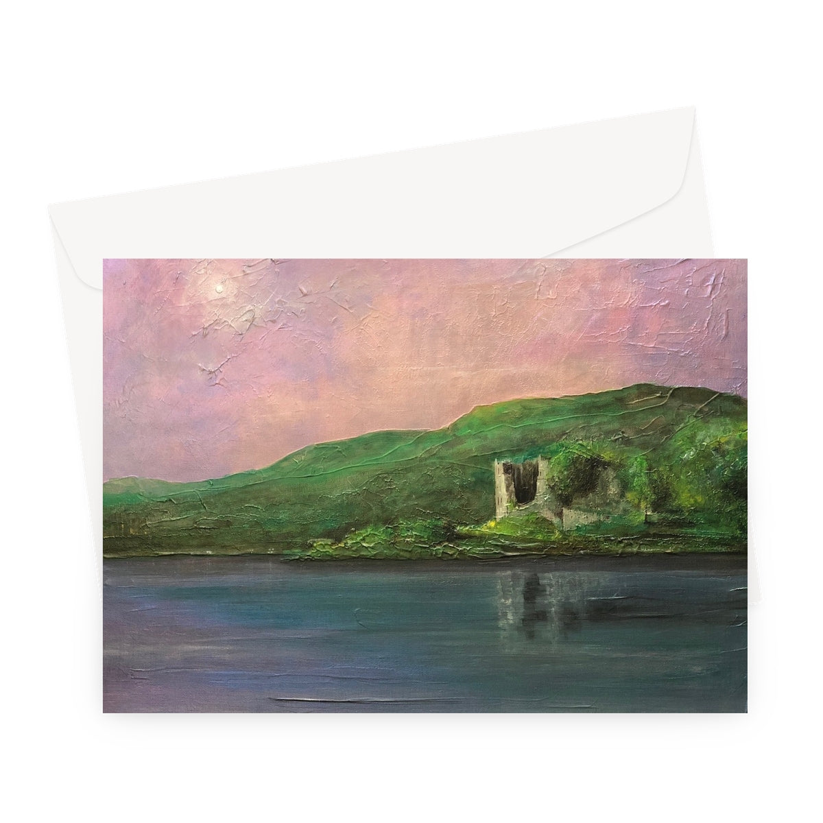 Old Castle Lachlan Scottish Art Gifts Greeting Card from my Historic & Iconic Scotland Art Gallery Art Gallery Collection