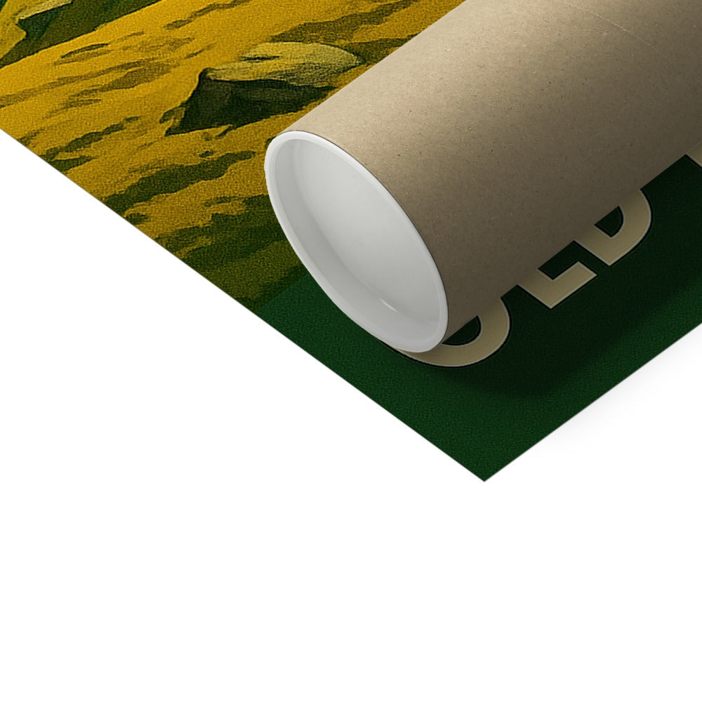 Green and gold textured love gift wrap for Old Man Of Storr prints