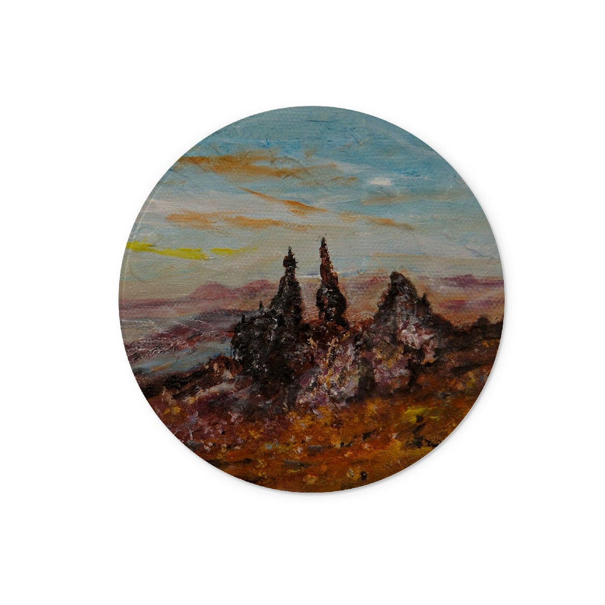 The Old Man Of Storr Glass Chopping Board - Skye Art Gallery Scotland - Free Shipping Worldwide