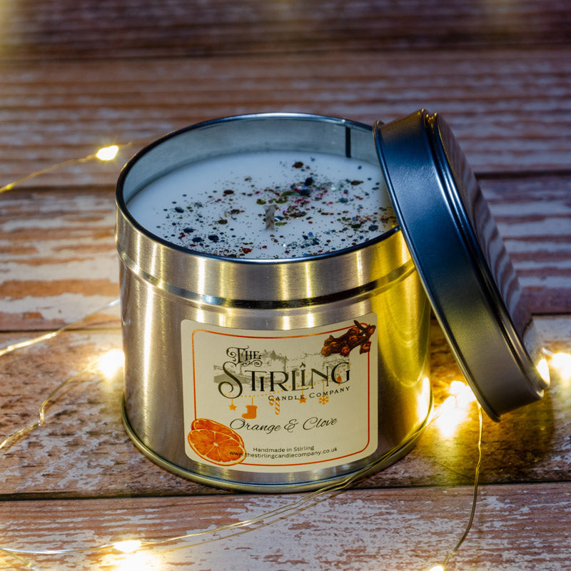 Orange & Clove travel tin candle by String Candle Company