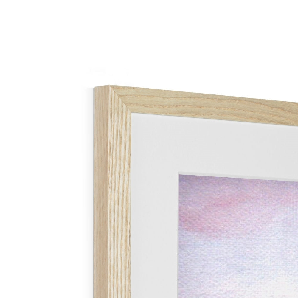 Light oak frame with white mat and Pencil Point Largs abstract art print