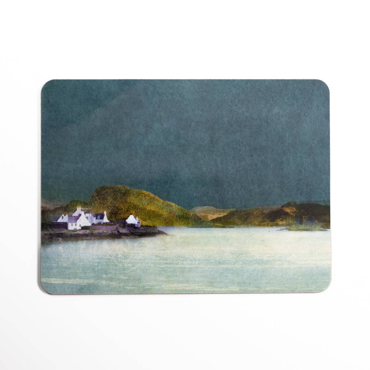 Plockton Cork Backed Table Mat - Cath Waters Scottish Landscapes Scotland - Free Shipping Worldwide