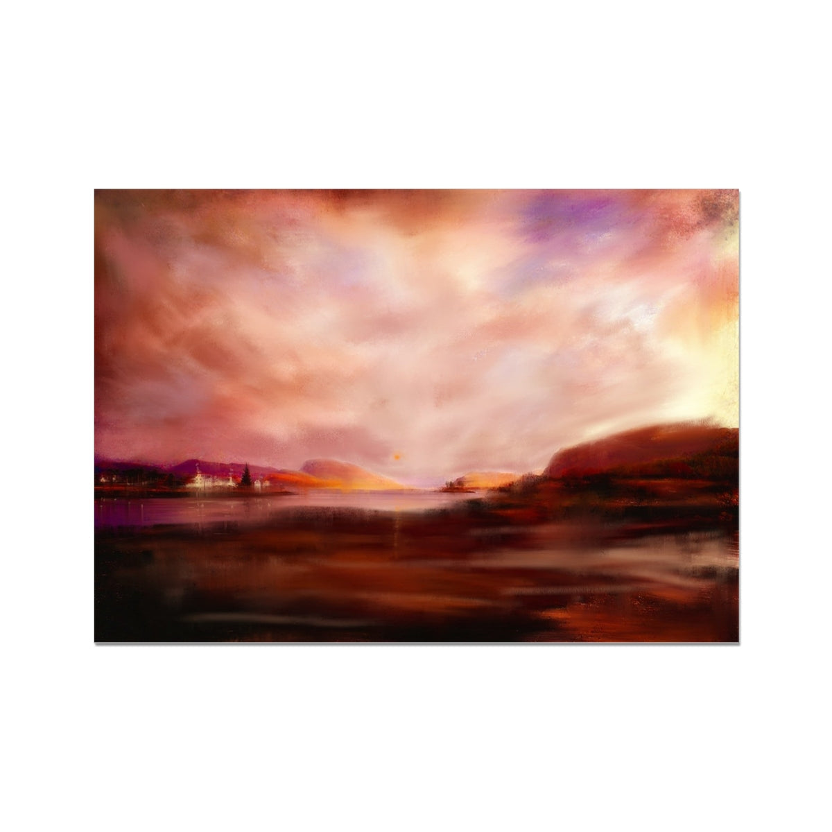 Plockton Sunset Prints | Scottish Highlands & Lowlands Art Gallery | Paintings, Prints, Homeware and Art Gifts From Scotland By Scottish Artist Kevin Hunter