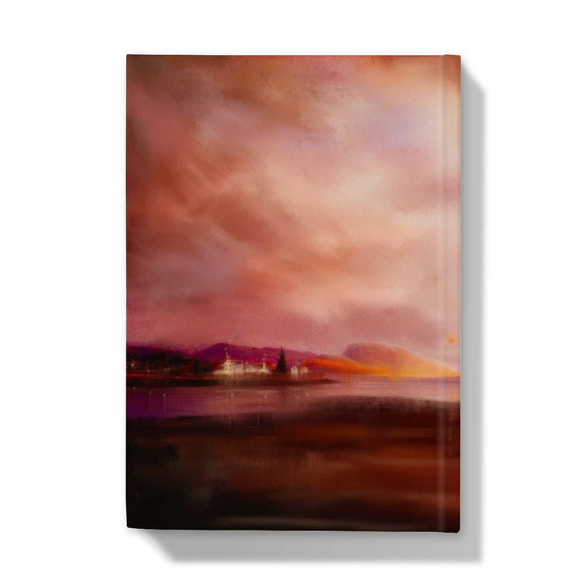 Plockton Sunset canvas painting journal with warm hues