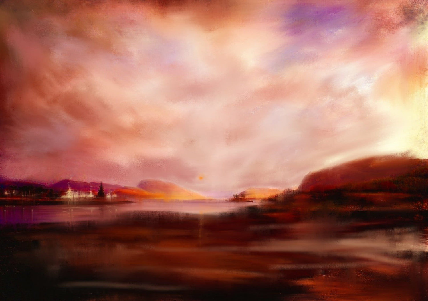 Plockton Sunset Scotland | Painting Art Prints | Scottish Artist Hunter