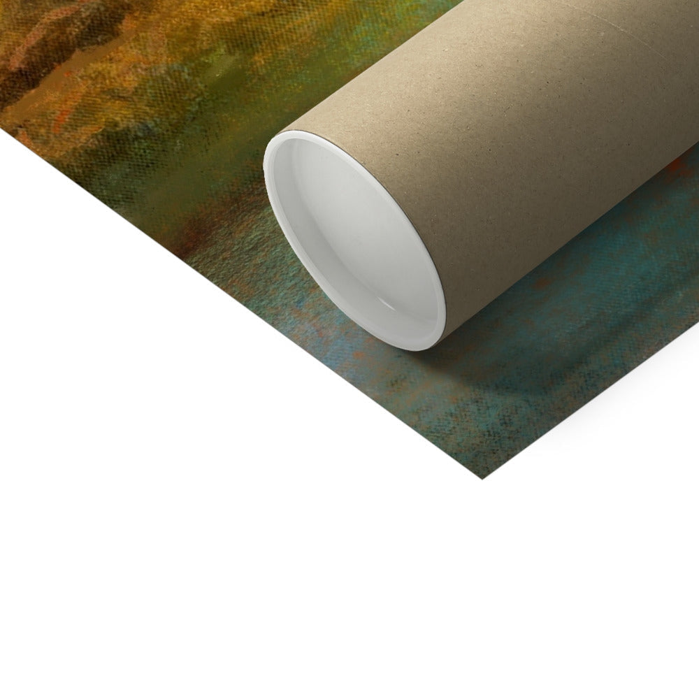 Kraft paper tube with white end cap for Red Moon Cuillin Artist Proof print