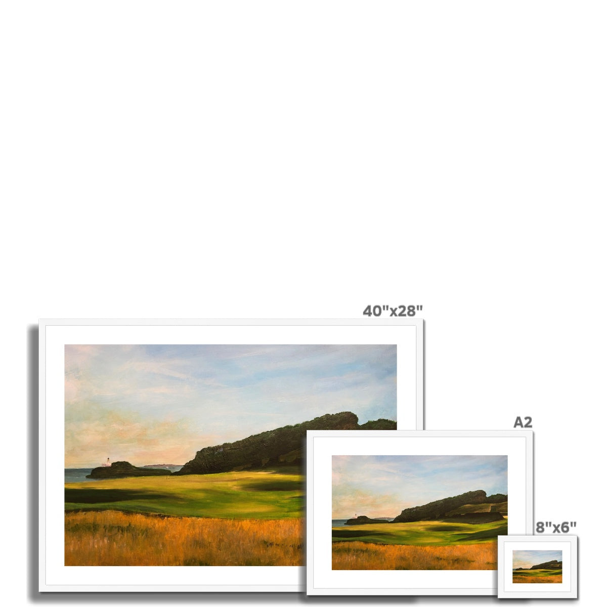 40x28 inch framed minimalist landscape painting in earthy tones