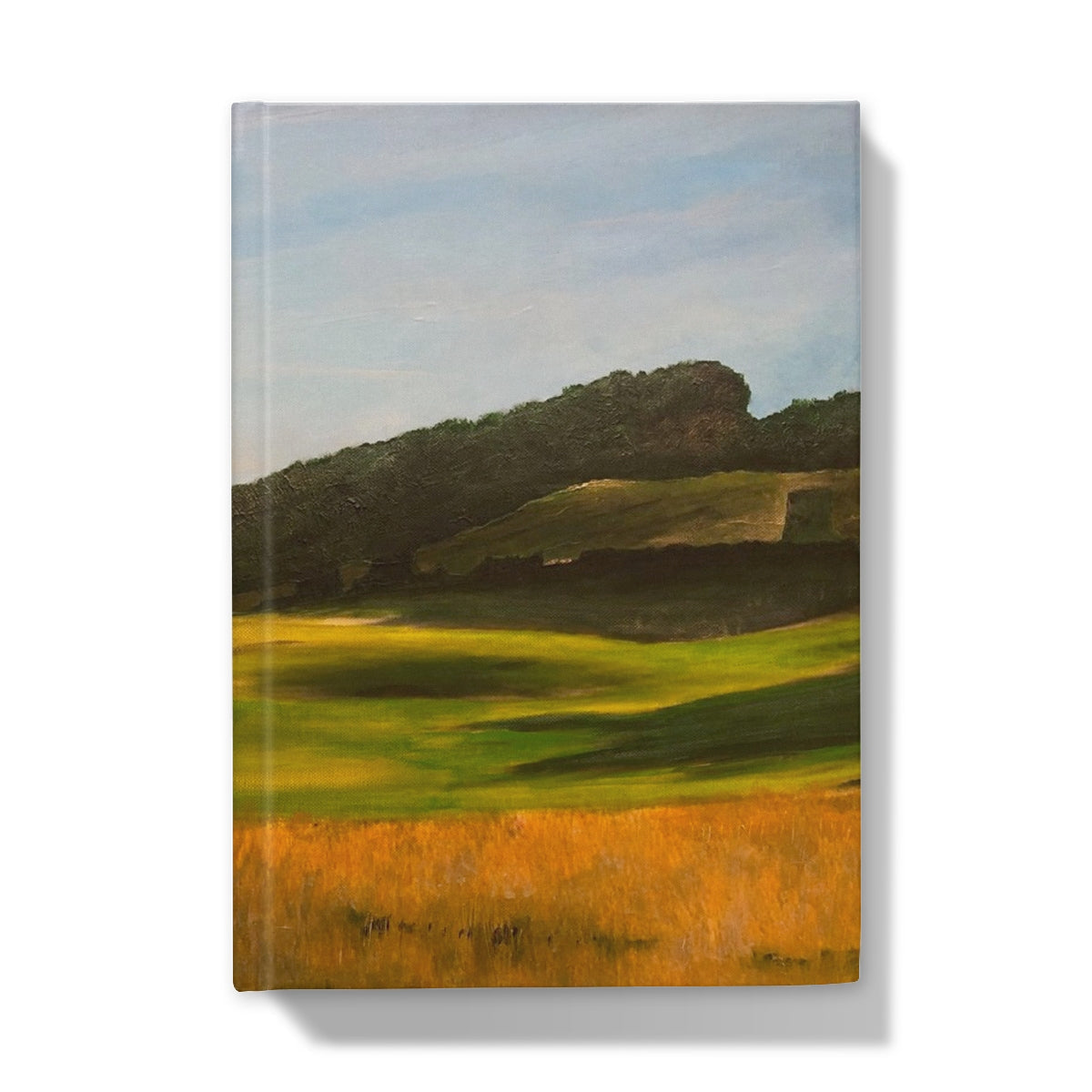 Renaissance Golf Club hardback journal with painted green hills cover