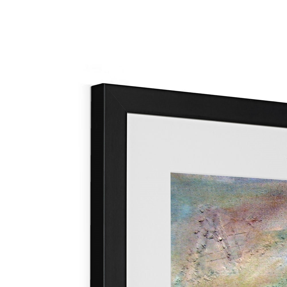 Black matte frame with abstract River Clyde Mist painting