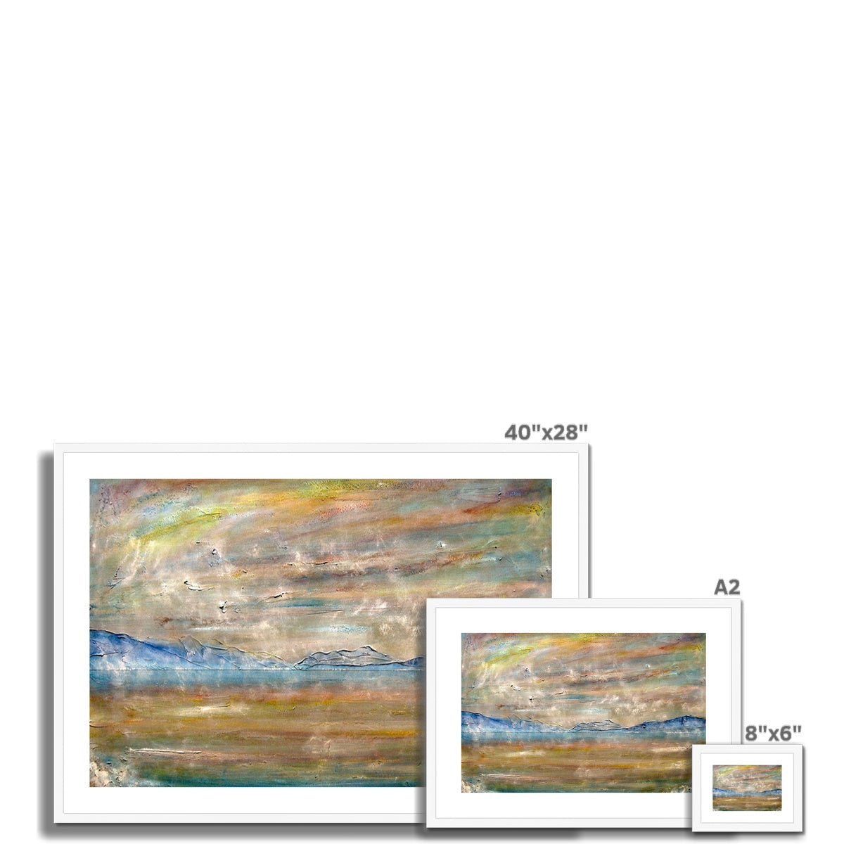 River Clyde Mist abstract landscape print in earthy tones